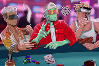 draw crypto memecoin art, telegram stickers in pepe ,brett, andy, style meme art