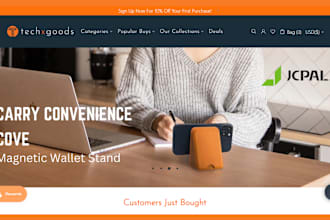 design tech accessories shopify store, tech gadgets website, electronics gadgets