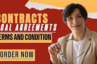 write legal contract , agreement, privacy policy, nda, terms and conditions