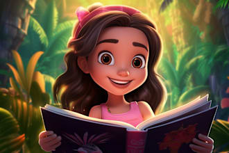 do magical 3d illustrations for children story books
