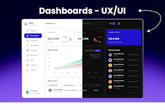 create modern UI UX designs for dashboards, crms and web apps in figma