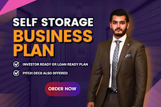 develop self storage business plan and website for startups