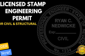 do civil and structural engineering review and stamping services