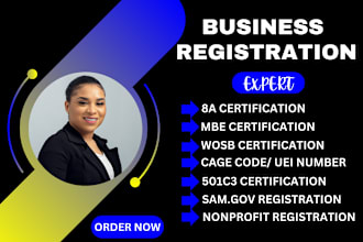 do non profit reg, sam gov registration, uei cage code do 501c3 wosb, sba, mbe