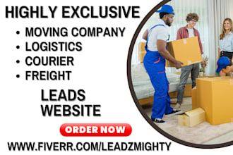 generate moving company leads shipping movers  cargo freight logistics website