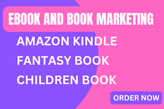 do ebook audiobook, children book, amazon kdp promotion for book fast sales