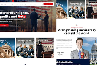 design election website, political website, campaign website