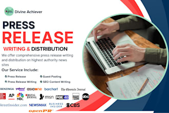 write press release content publish press release and press release distribution