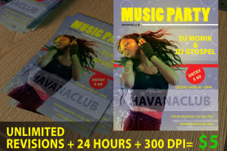 a beautiful artistic design flyer