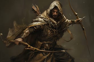 create a dnd art and d and d character for you