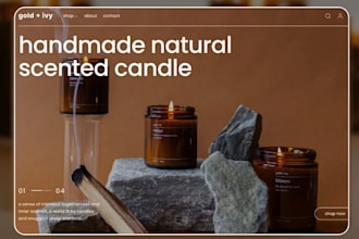 build candle shopify candle store scented candle website neon lightening website