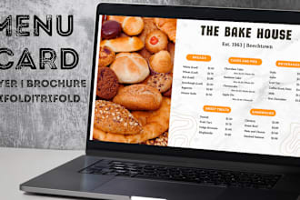 create modern restaurant menu, flyer and brochure designs for cafes and catering