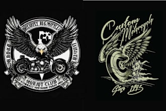 make classic, eagle, biker, motorcycle logo