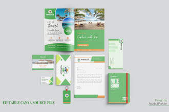 design editable canva letterhead envelop invoice business cards and stationery