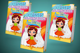 create coloring and activity book covers and pages