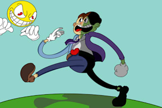 create characters in retro rubber hose cartoon style, vintage cartoon