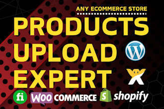 upload products or add products to shopify woocommerce wix bigcommerce store