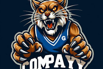 do make wild cat mascot logo for your company