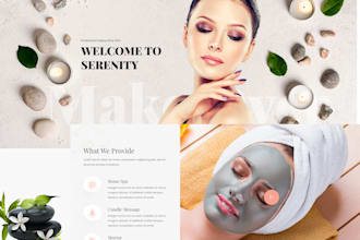 create skin care, makeup, cosmetic, hair salon, spa website