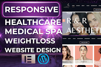 design medical spa website healthcare assisted living, home care website