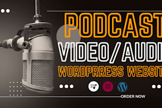 design a modern podcast wordpress website