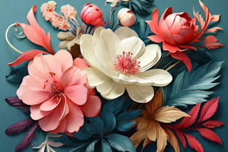 craft a beautiful botanical or floral illustration