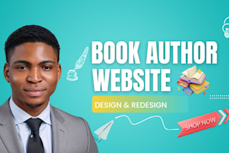 build author website, book author website design, portfolio website, author blog