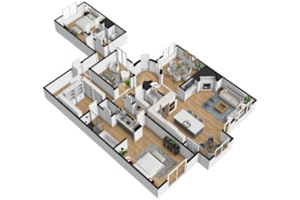 do 3d floor plan rendering in 8k resolution from matterport link