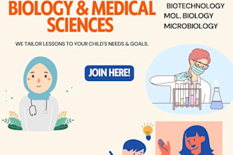 online tutor of biology, biotechnology, and medical sciences