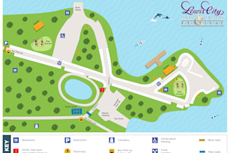 design festival maps, vector map illustrations, event maps