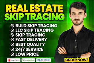 do skip tracing for real estate and llc skip tracing in bulk
