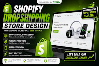 develop a fully functional shopify dropshipping store
