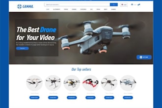 design drone website photography camera drone shopify store videography website