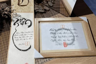 create unique vietnamese calligraphy art for you