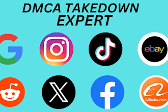 send dmca notice to google, youtube, facebook, tiktok, reddit to remove infringe