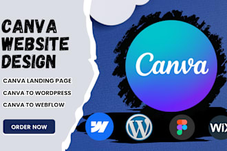 design canva website canva landing page canva portfolio website with canva pro