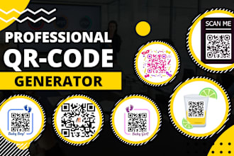 create a professional qr code generator design with a logo in 2 hours