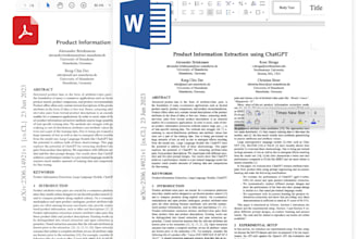 do PDF convert to word or excel and data entry