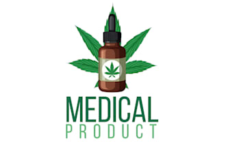 do cannabis weed marijuana hemp cbd oil logo design with all file