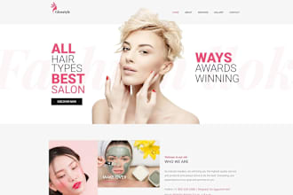 design spa, barber or beauty salon website