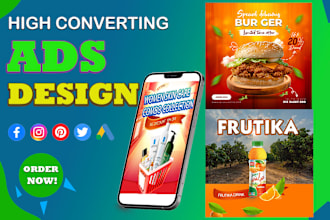 design high converting facebook ads instagram carousel ads banner ads google ads