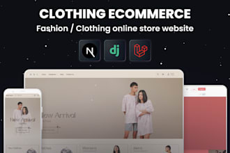 develop online clothing store ecommerce website