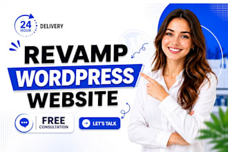 revamp wordpress website or redesign business website