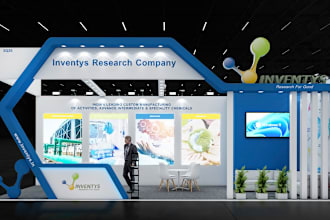 design 3d exhibition stand, trade show booth, kiosk, podium