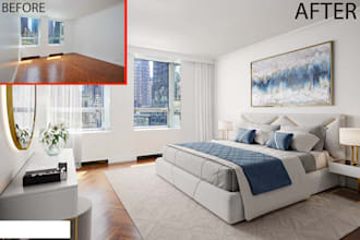 do virtual staging, add furniture to your home