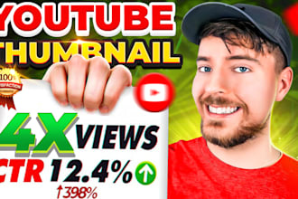 design attractive youtube thumbnail design in 1 hours