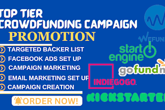 do gofundme kickstarter indiegogo crowdfunding campaign promotion