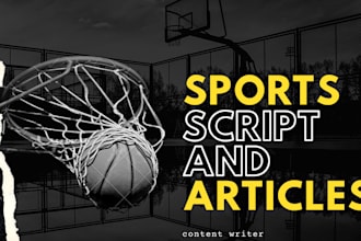 write sports article and script