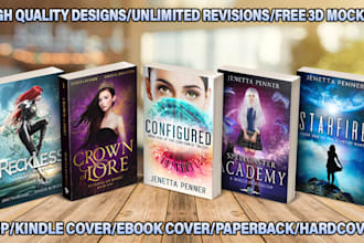 design professional book cover, kindle, ebook and print ready cover