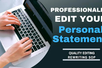 professionally edit your personal statement or statement of purpose